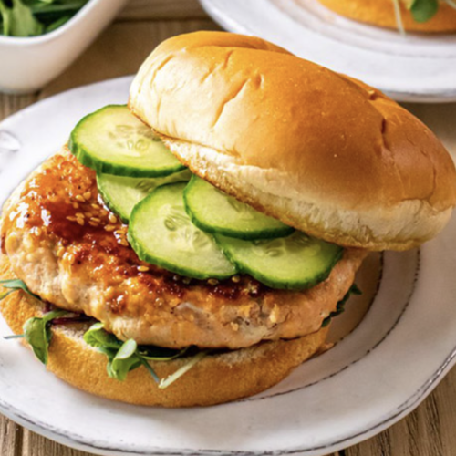 Teriyaki Salmon Burger